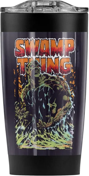 Logovision Justice League Swamp Thing Stainless Steel Tumbler 20 oz Coffee Travel Mug/Cup, Vacuum Insulated & Double Wall with Leakproof Sliding Lid | Great for Hot Drinks and Cold Beverages
