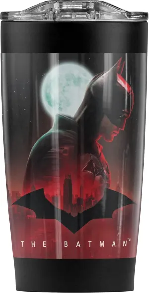 Logovision The Batman (2022) Protector of Gotham Stainless Steel Tumbler 20 oz Coffee Travel Mug/Cup, Vacuum Insulated & Double Wall with Leakproof Sliding Lid