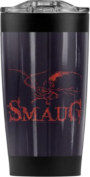 Logovision The Hobbit Smaug Dragon Stainless Steel Tumbler 20 oz Coffee Travel Mug/Cup, Vacuum Insulated & Double Wall with Leakproof Sliding Lid | Great for Hot Drinks and Cold Beverages