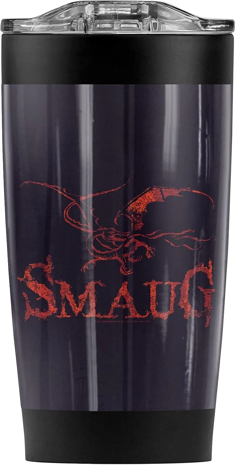 Logovision The Hobbit Smaug Dragon Stainless Steel Tumbler 20 oz Coffee Travel Mug/Cup, Vacuum Insulated & Double Wall with Leakproof Sliding Lid | Great for Hot Drinks and Cold Beverages