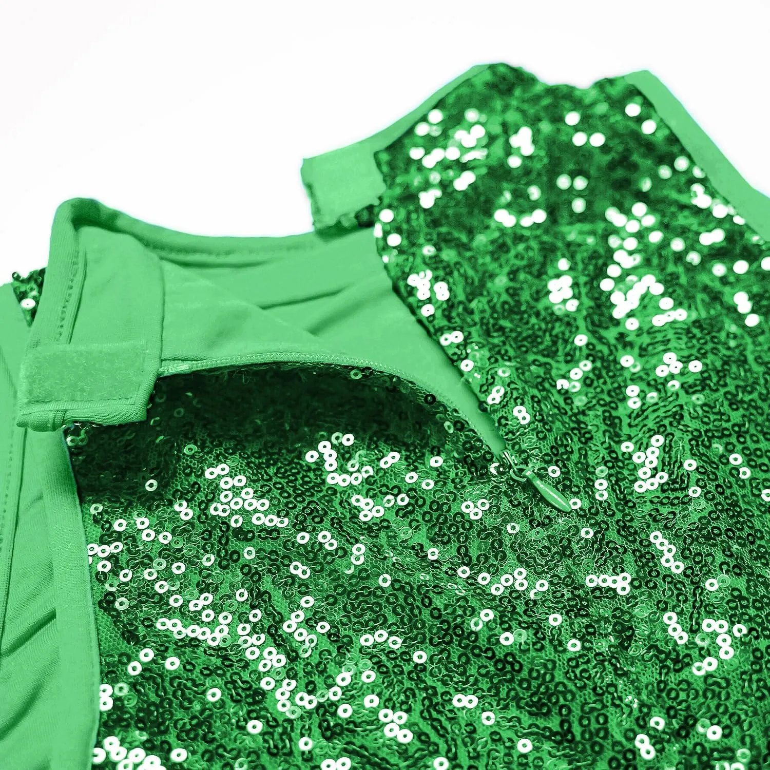 LOLANTA Girls Sequins Dance Clothes Dress 4-12 Yrs Sparkle Hip Hop Jazz Dance Outfit, Sleeveless Top and Shorts