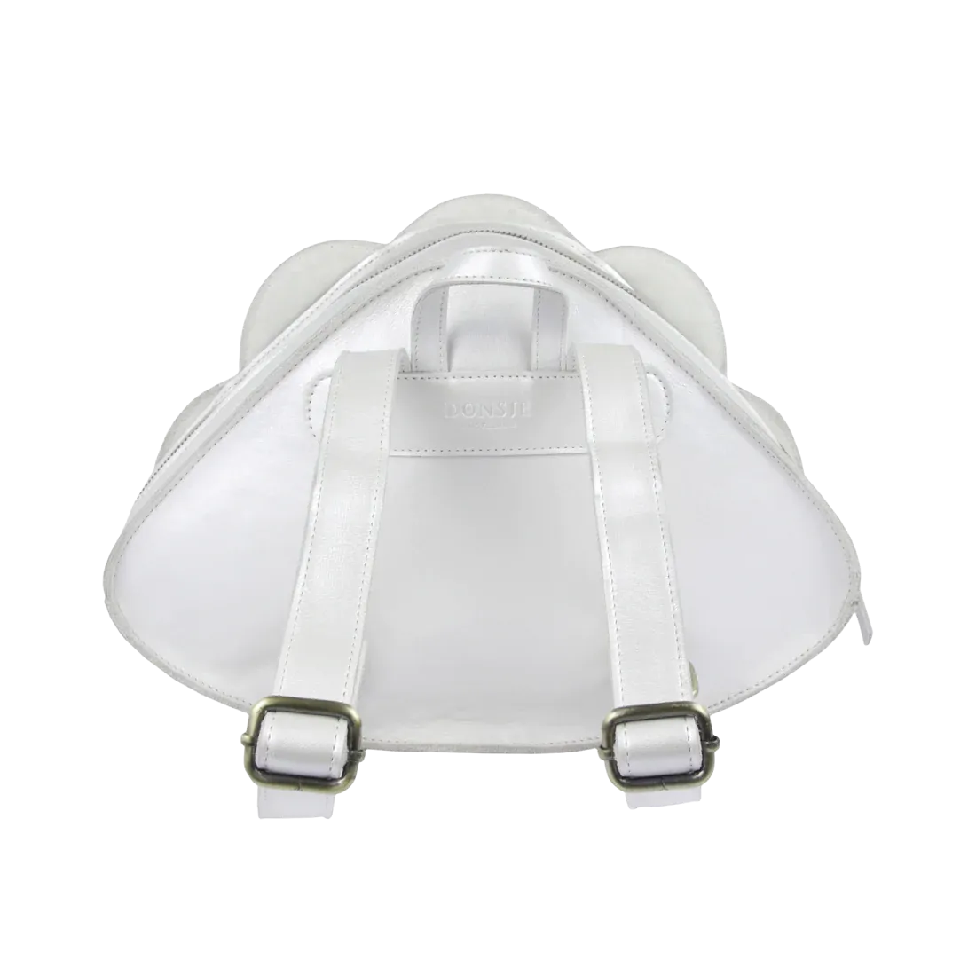 Loubi Schoolbag | Peacock | Off White Metallic Leather