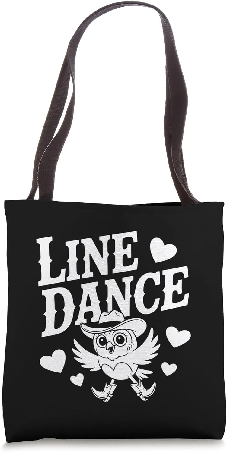 Love Line Dance funny owl dance groups choreographers Tote Bag