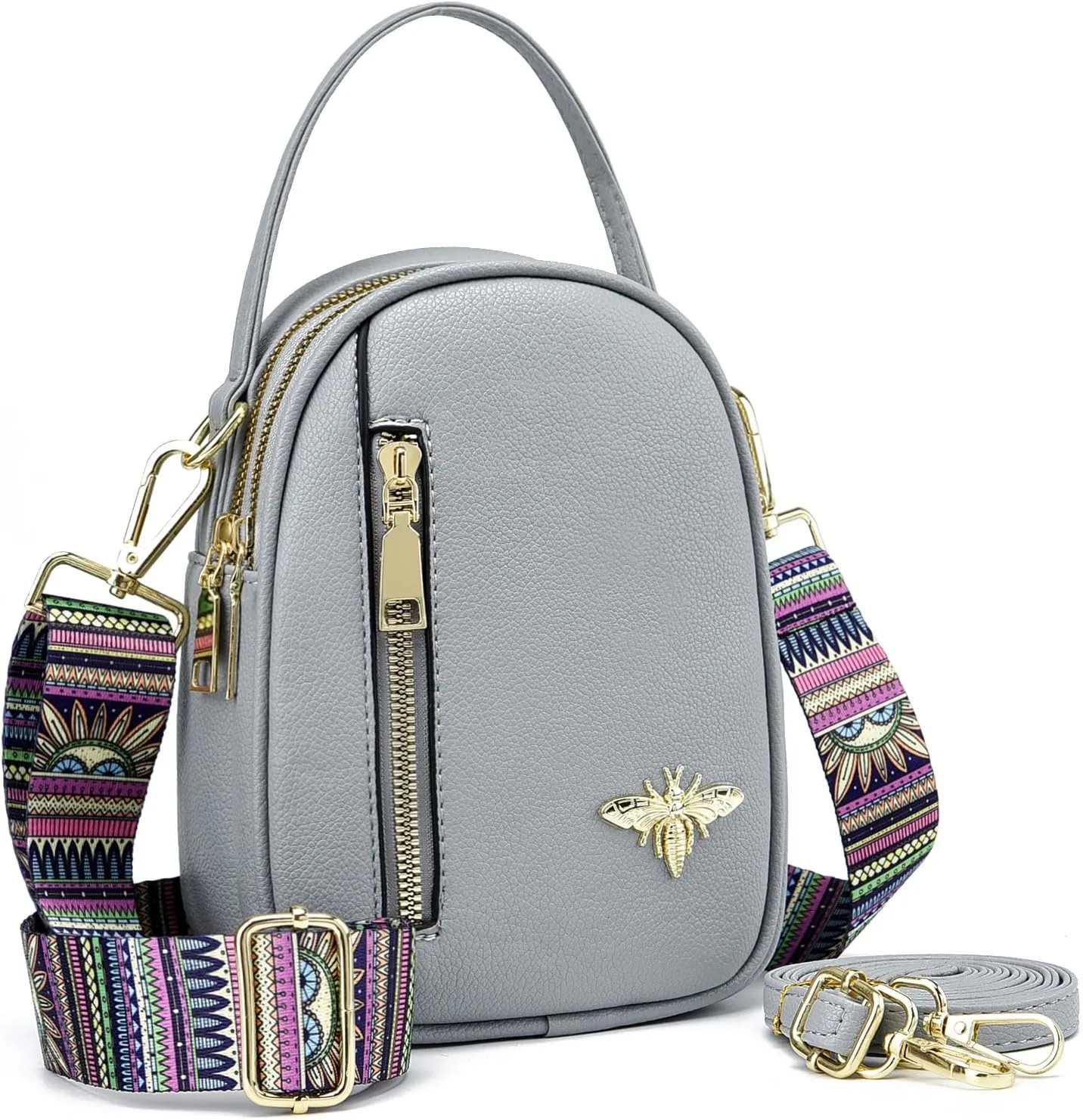 LoZoDo Small Crossbody Bags for Women Trendy Leather Purses and Handbags Designer Cell Phone Bag Wallet Purse with Wide Strap