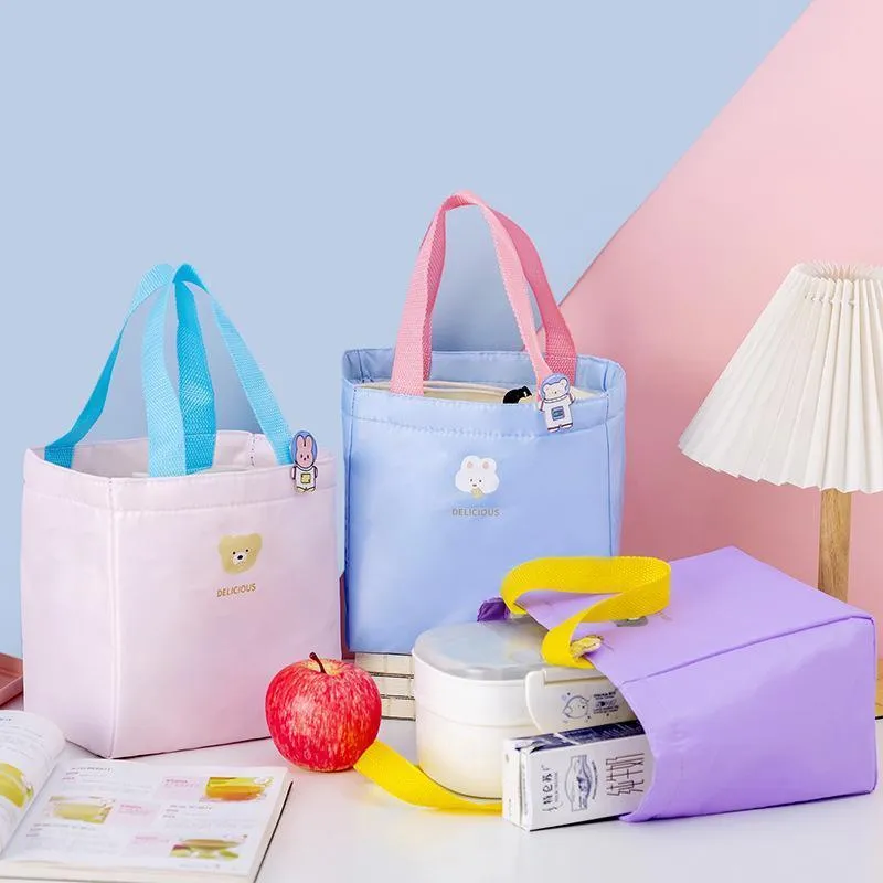 Lunch Bag Food Storage Tote Bags Aluminum Foil Lunch Box Portable Picnic Bag