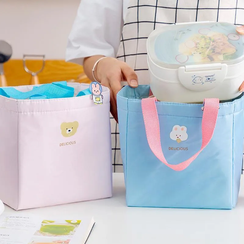 Lunch Bag Food Storage Tote Bags Aluminum Foil Lunch Box Portable Picnic Bag