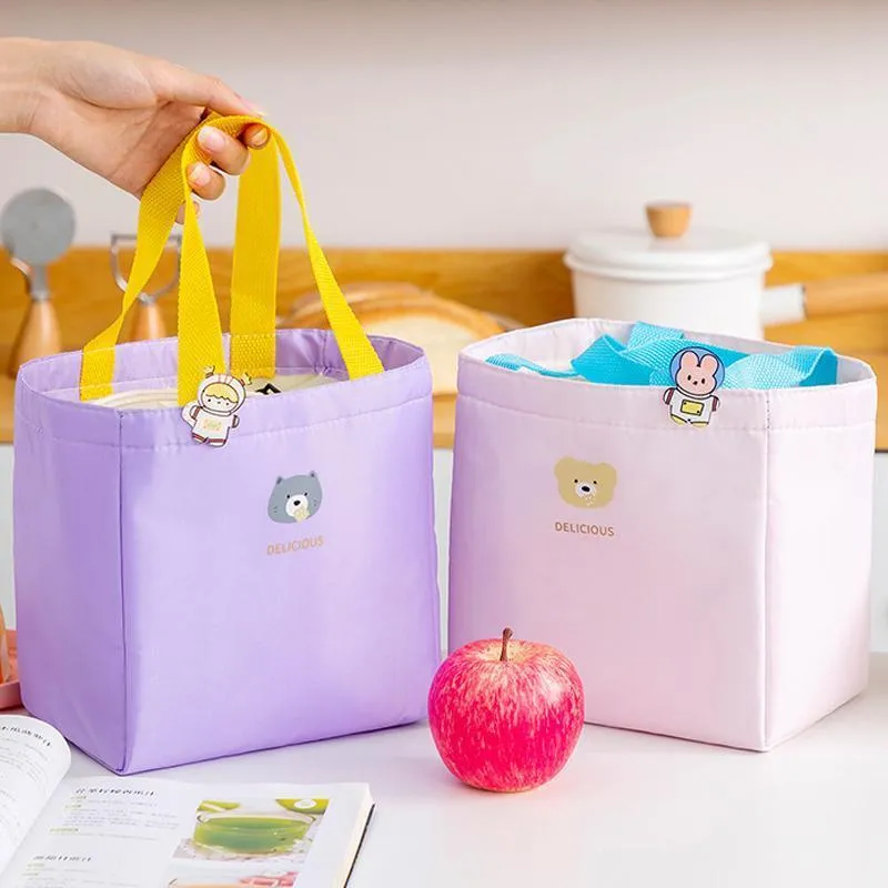 Lunch Bag Food Storage Tote Bags Aluminum Foil Lunch Box Portable Picnic Bag