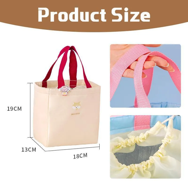 Lunch Bag Food Storage Tote Bags Aluminum Foil Lunch Box Portable Picnic Bag