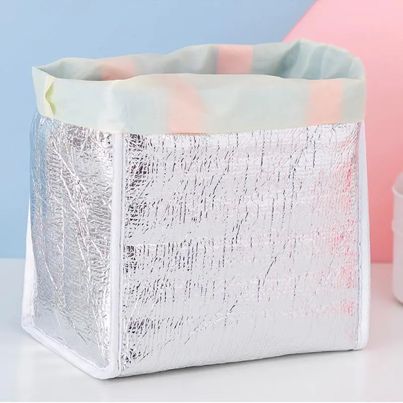 Lunch Bag Food Storage Tote Bags Aluminum Foil Lunch Box Portable Picnic Bag