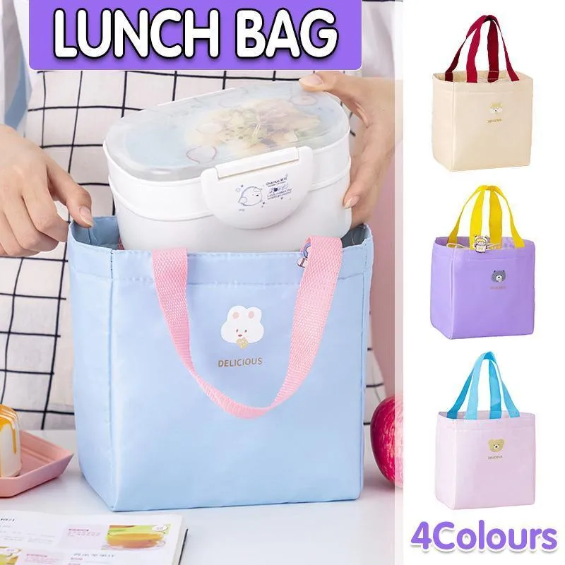 Lunch Bag Food Storage Tote Bags Aluminum Foil Lunch Box Portable Picnic Bag