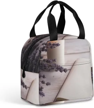 Lunch Bag for Women Men Portable Insulated Lunch Box Notebook And Candle LunchBox Reusable Tote Bags for Work Picnic