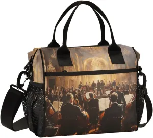 Lunch Tote Bags for Men lunch Box Lunch Cooler Bag Large Work Symphony Orchestra 1 Leakproof Office Picnic Travel Lunch Bag M