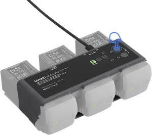 MA331 Air 3/3S Series Charging Hub,200W 3 Channel Smart Battery Charger for DJI Air 3/3S Series,Portable RC Charger with APP Connection/LCD Display and Discharge Function