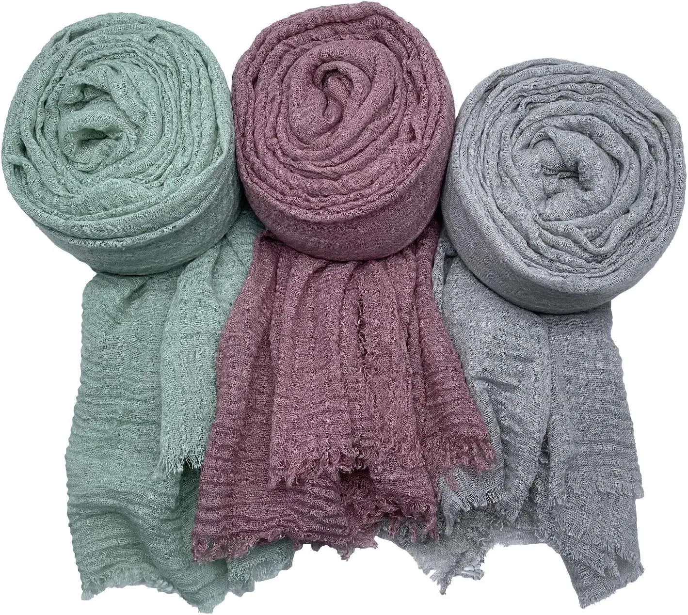 MANSHU 6 PCS Women's Soft Shawl and Wrap, Long Scarf, Big Head Scarf