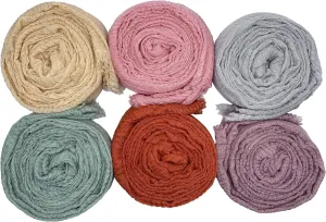 MANSHU 6 PCS Women's Soft Shawl and Wrap, Long Scarf, Big Head Scarf