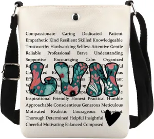 MAOFAED LVN Definition Crossbody Bag for Nurse, LVN Gift, Licensed Vocational Nurse Gift, Nurse Life Gift, Lvn Nurse Gift