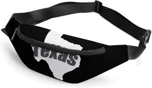 Map of Texas Crossbody Fanny Pack Waist Packs Adjustable Shoulder Bags Sling Bag for Hiking Running Cycling