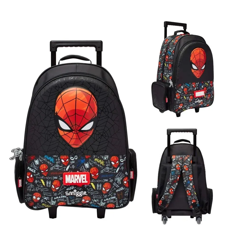 MARVEL Spider-Man Backpack for Children Smiggle Wheel Schoolbag Children's Knapsack Trolleys Bag 3-16 Years Old Hot-selling