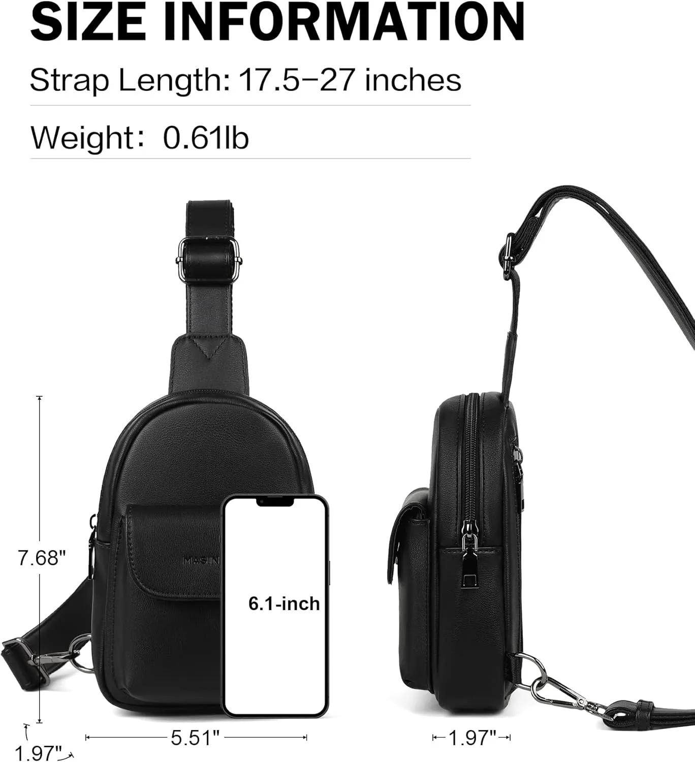 MASINTOR Small Sling Bag for Women Fashion Fanny Pack Crossbody Bags for Women Sling Backpack for Travel