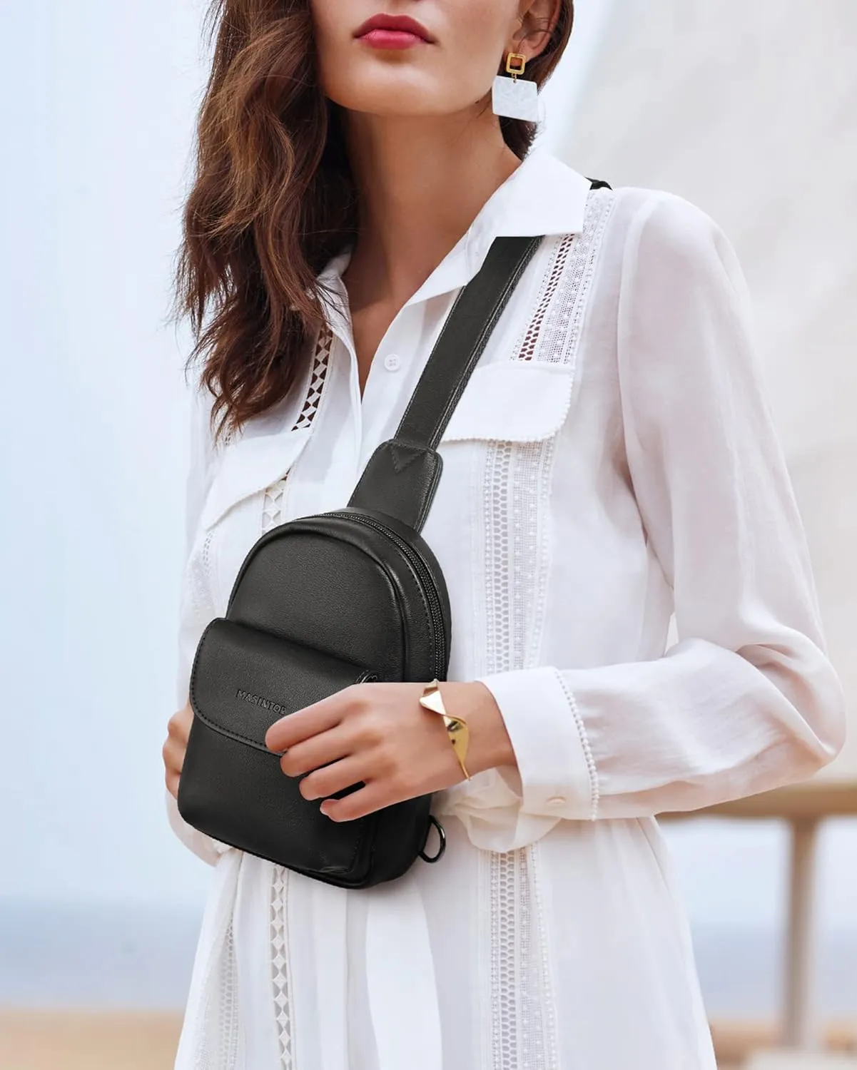 MASINTOR Small Sling Bag for Women Fashion Fanny Pack Crossbody Bags for Women Sling Backpack for Travel