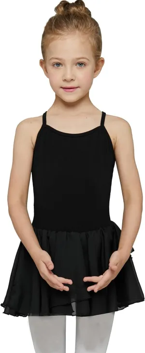 MdnMd Toddler Girls Ballet Dance Leotards Skirt Ballerina Ballet Outfit Dresses Camisole Puff Sleeve