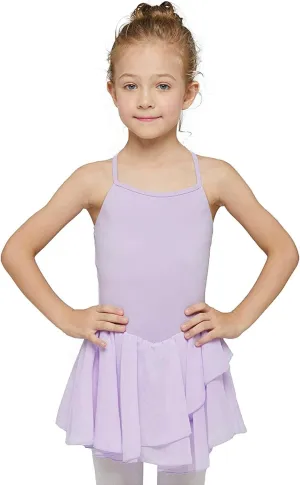 MdnMd Toddler Girls Ballet Dance Leotards Skirt Ballerina Ballet Outfit Dresses Camisole Puff Sleeve