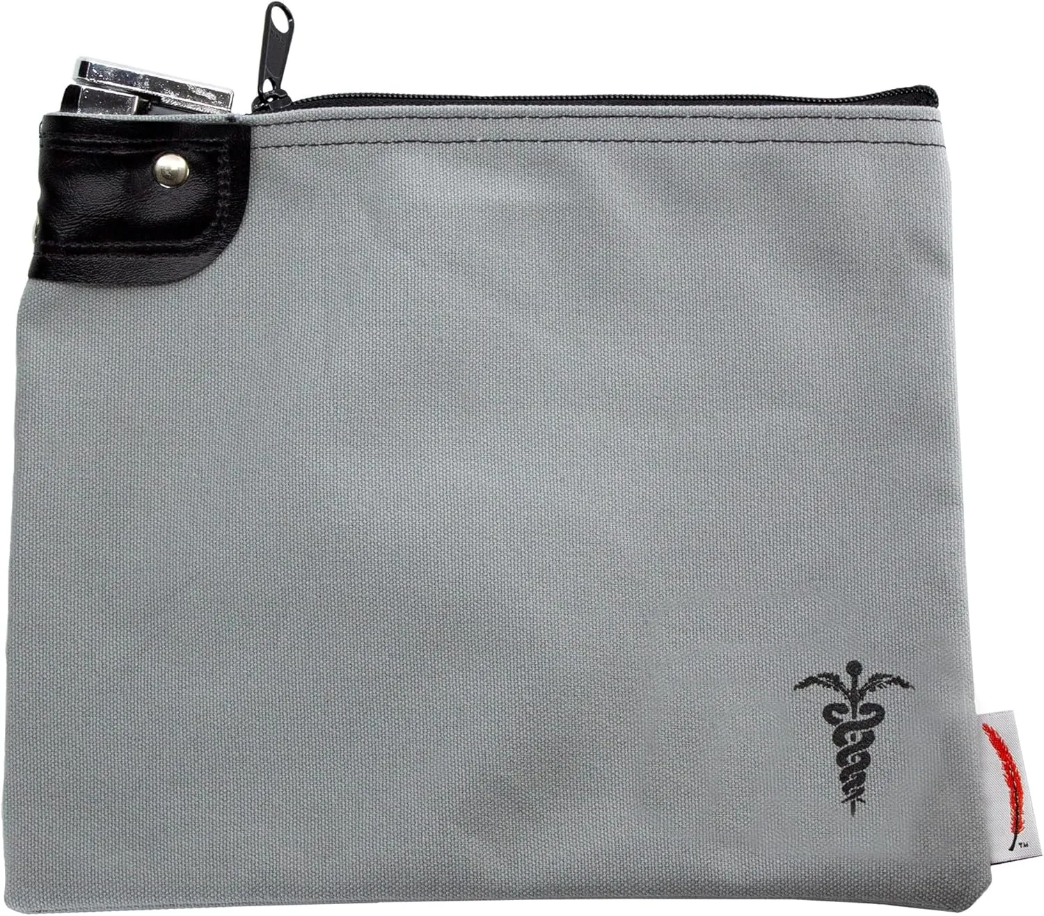 Medication Organizer Key Lock Bag, Travel Pill Organizer, Heavy Duty Medicine Lock System, Pill Pouch, 8 x 10 Inch (Gray)