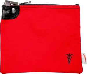 Medication Organizer Key Lock Bag, Travel Pill Organizer, Heavy Duty Medicine Lock System, Pill Pouch, 8 x 10 Inch (Red)