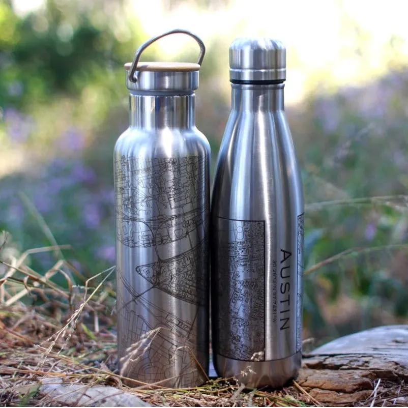 Medicine Bow - Wyoming Engraved Map Insulated Bottle
