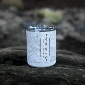 Medicine Bow - Wyoming Engraved Map Insulated Cup in Matte White