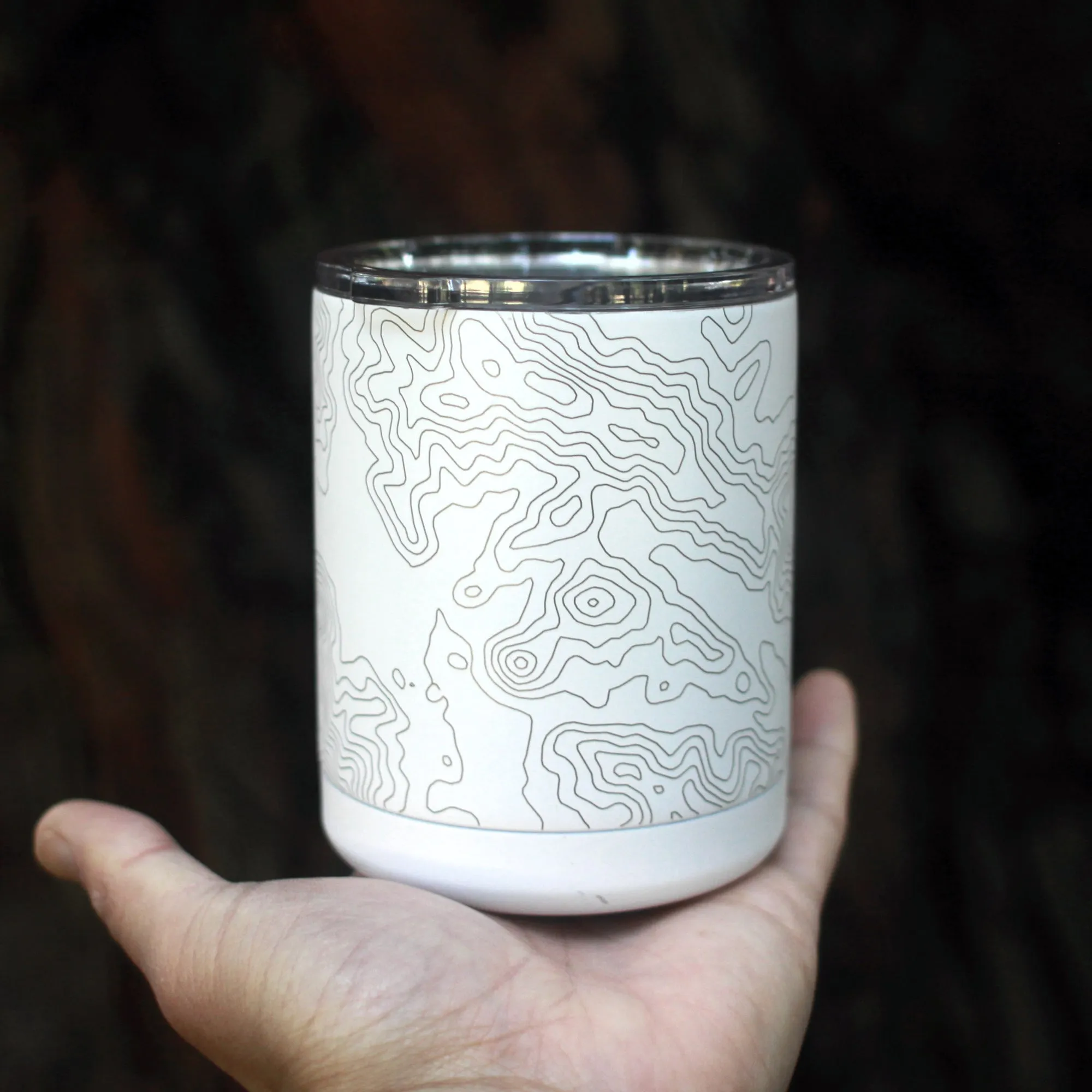 Medicine Bow - Wyoming Engraved Map Insulated Cup in Matte White