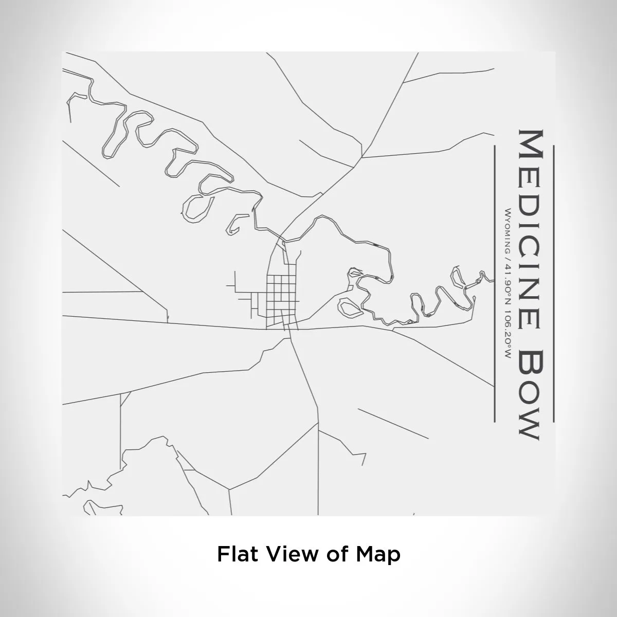 Medicine Bow - Wyoming Engraved Map Tumbler in Matte White