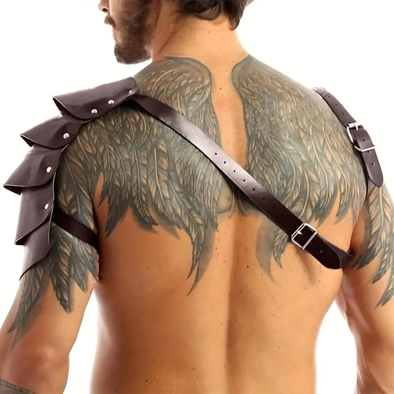 Medieval Belt Renaissance Accessories, PU Leather Belt Arm Guard Dagger Cover Cork Potion for Halloween Cosplay