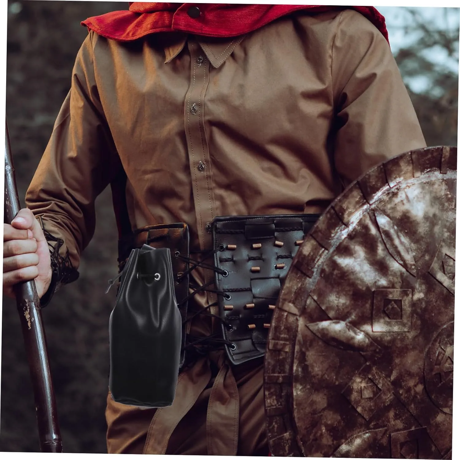 Medieval Knight Renaissance Pirate Cosplay Draw Waist Bag Accessories Bags Medieval Belt Pouch for