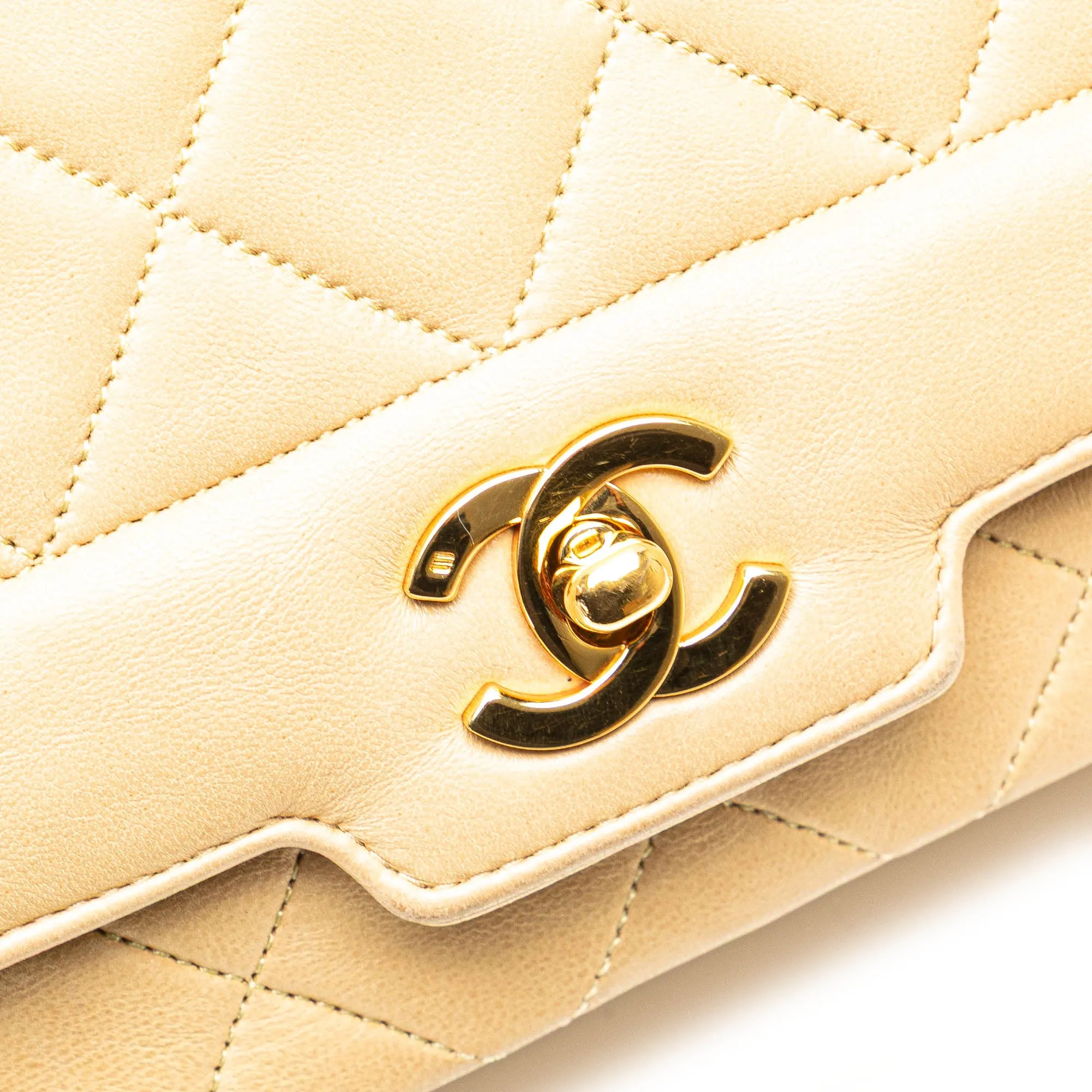 Medium Lambskin Diana Full Flap