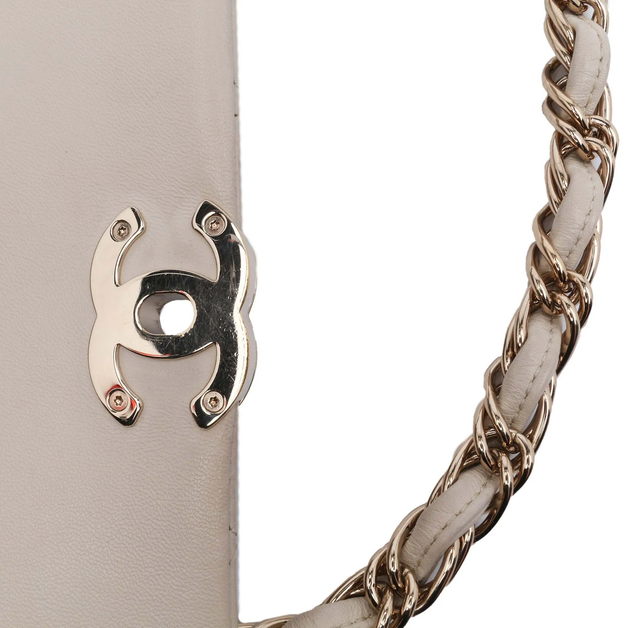 Medium Lambskin Twist Chain Enamel CC Flap