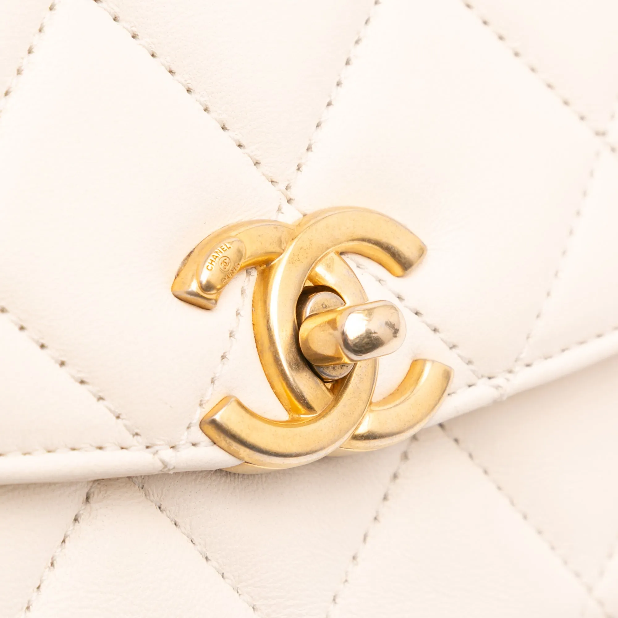 Medium Quilted Lambskin CC Coin Flap