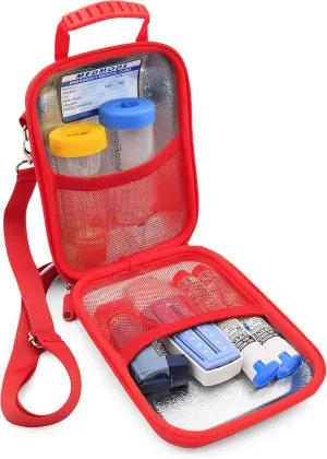 MEDMODS Insulated Asthma Inhaler Case Fits Inhaler Spacer, Mask, Epipen, Allergy Medicine and More - Includes CASE ONLY
