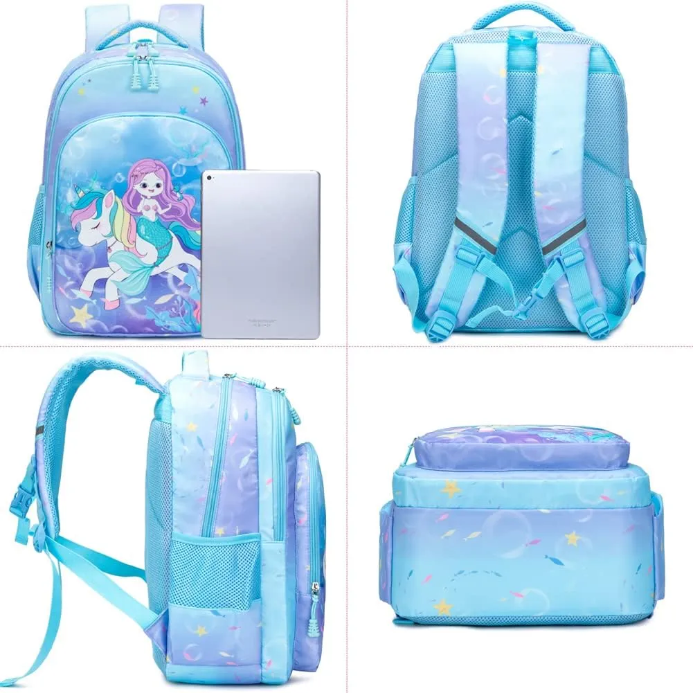 Meisohua Girls School Backpack Set Unicorn Backpack Lightweight Kids School Bookbag Girls Casual Daypack