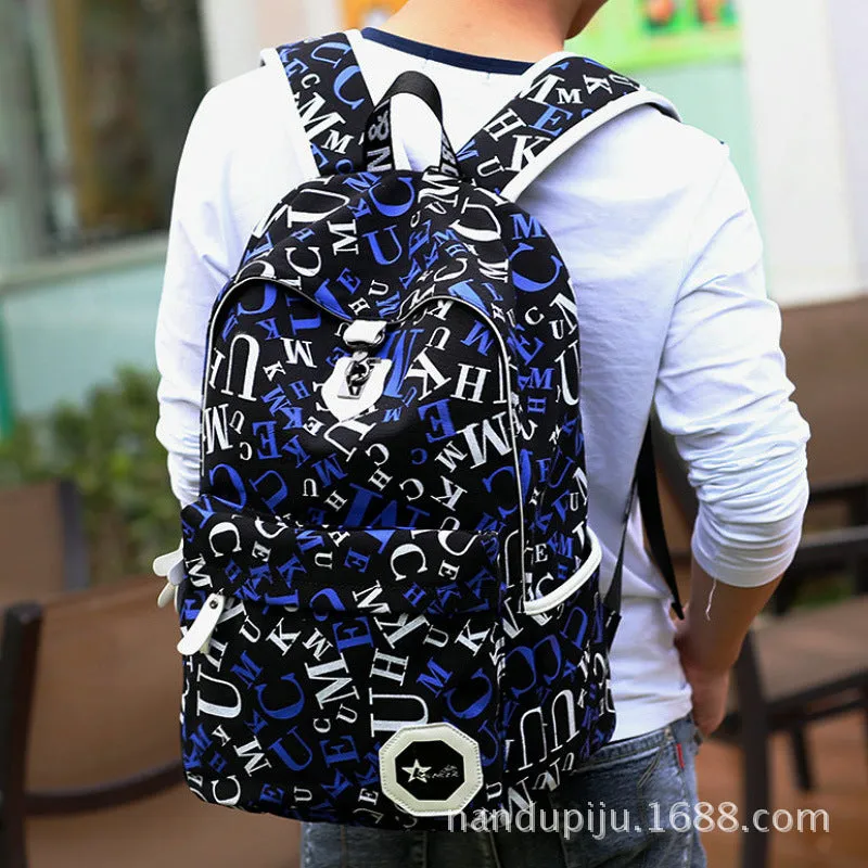 Men's backpack, college students' backpack, fashion trend, high school students' schoolbag