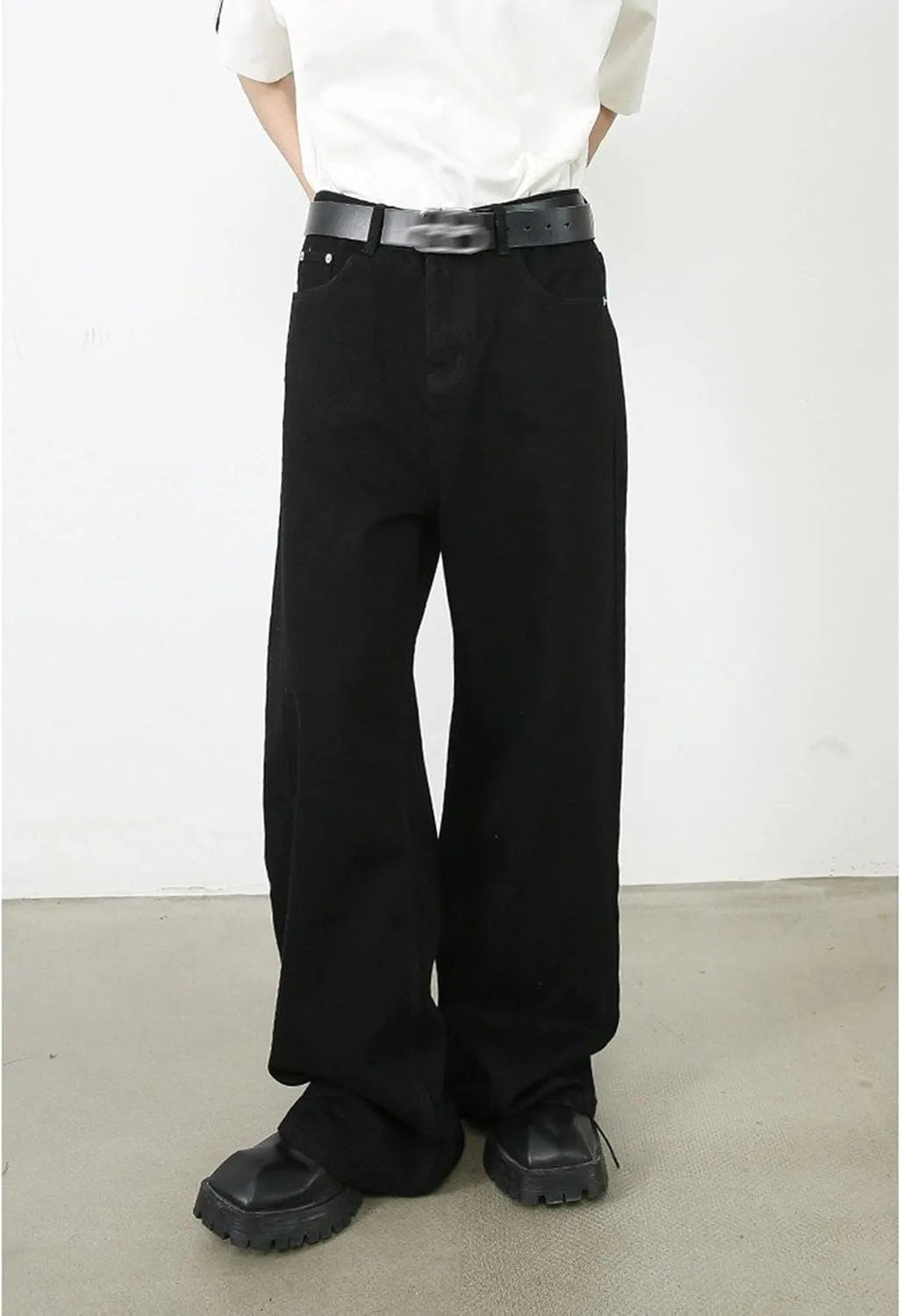 Men's Baggy Jeans Hip Hop Skater Jeans Vintage Dance Skateboard Pants Loose Fit Denim Jeans