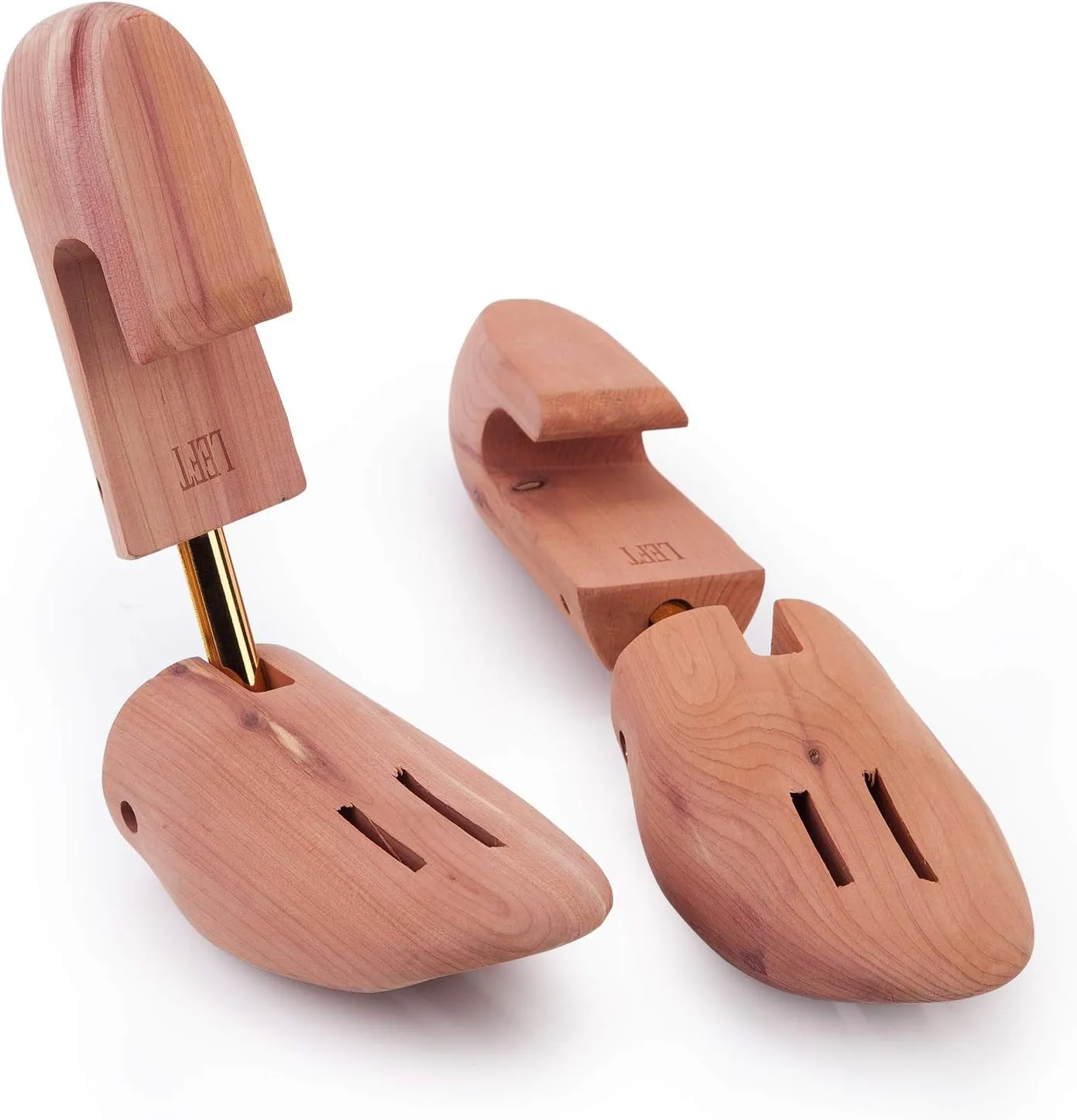 Men's Red Cedar Wood Shoe Tree Single Tube 2 Packs