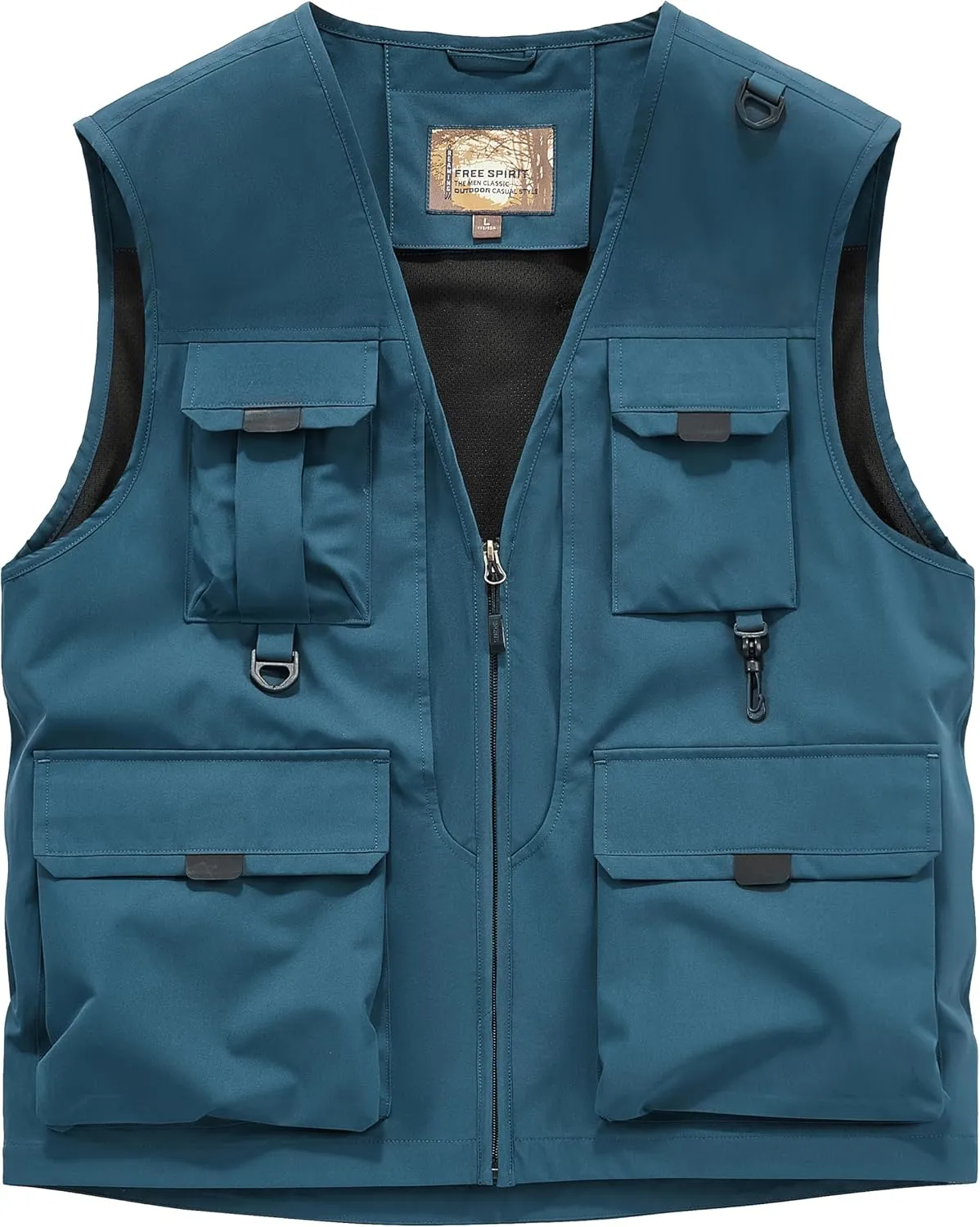 Men's Softshell Fishing Vest Outdoor Lightweight Waistcoat Waterproof Utility Cargo Sleeveless Jacket