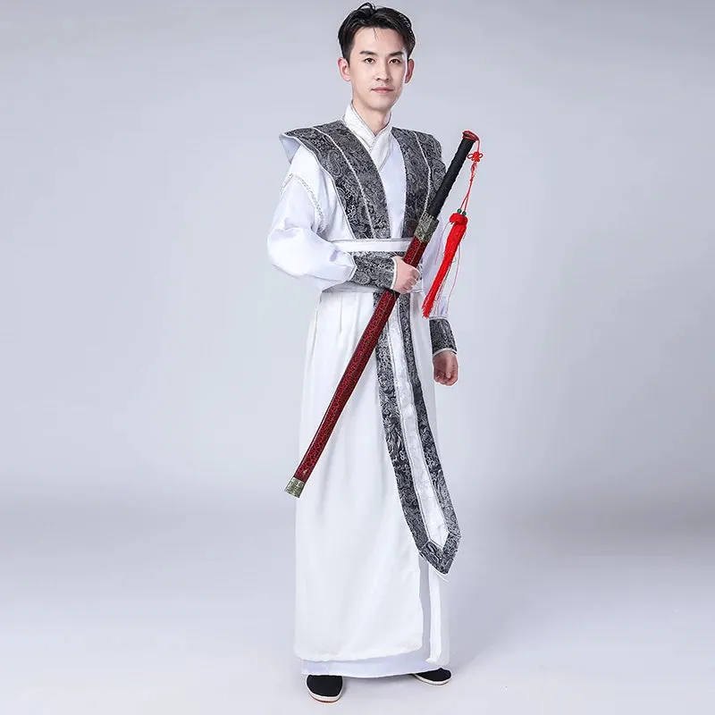 Men's Traditional Chinese Hanfu Dress New Year Performance Costume Han Dynasty Cosplay Robes