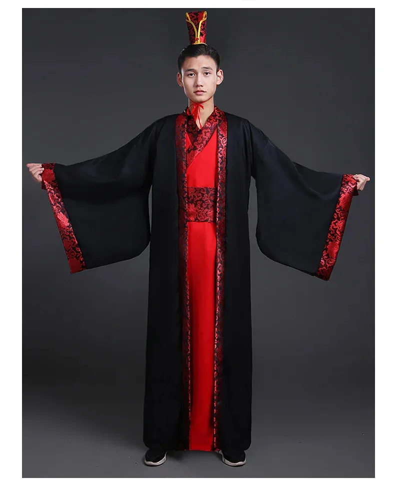 Men's Traditional Chinese Hanfu Dress New Year Performance Costume Han Dynasty Cosplay Robes