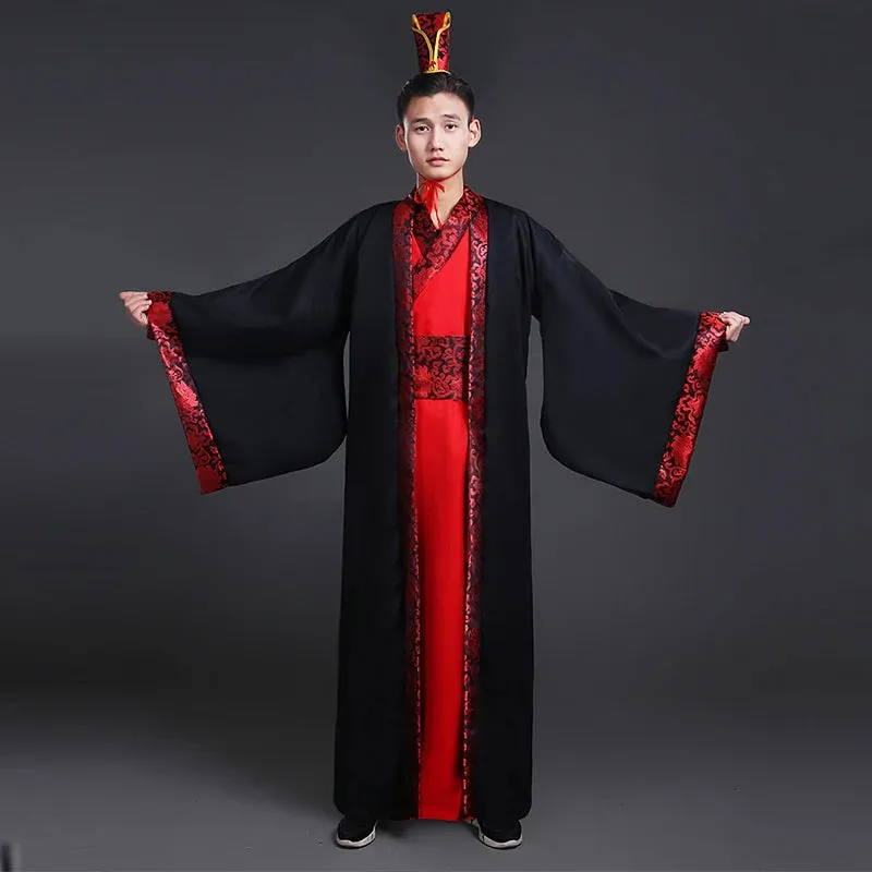 Men's Traditional Chinese Hanfu Dress New Year Performance Costume Han Dynasty Cosplay Robes