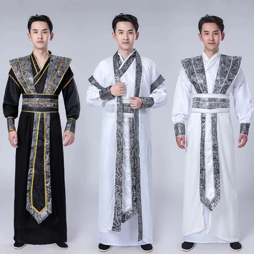 Men's Traditional Chinese Hanfu Dress New Year Performance Costume Han Dynasty Cosplay Robes