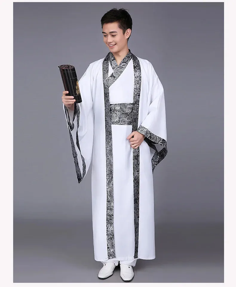 Men's Traditional Chinese Hanfu Dress New Year Performance Costume Han Dynasty Cosplay Robes