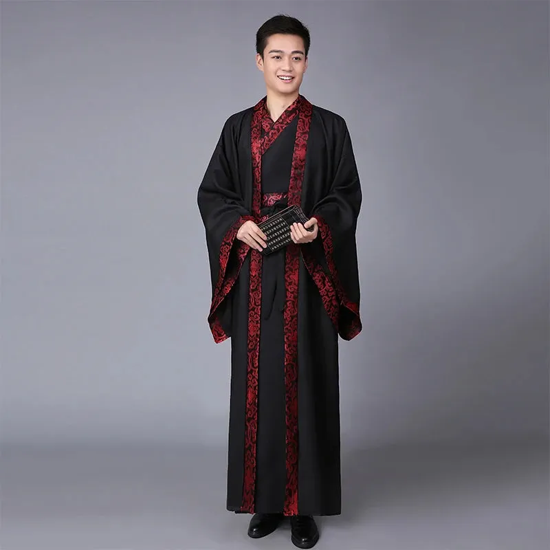 Men's Traditional Chinese Hanfu Dress New Year Performance Costume Han Dynasty Cosplay Robes