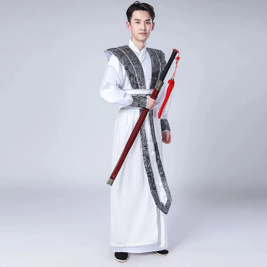 Men's Traditional Chinese Hanfu Dress New Year Performance Costume Han Dynasty Cosplay Robes